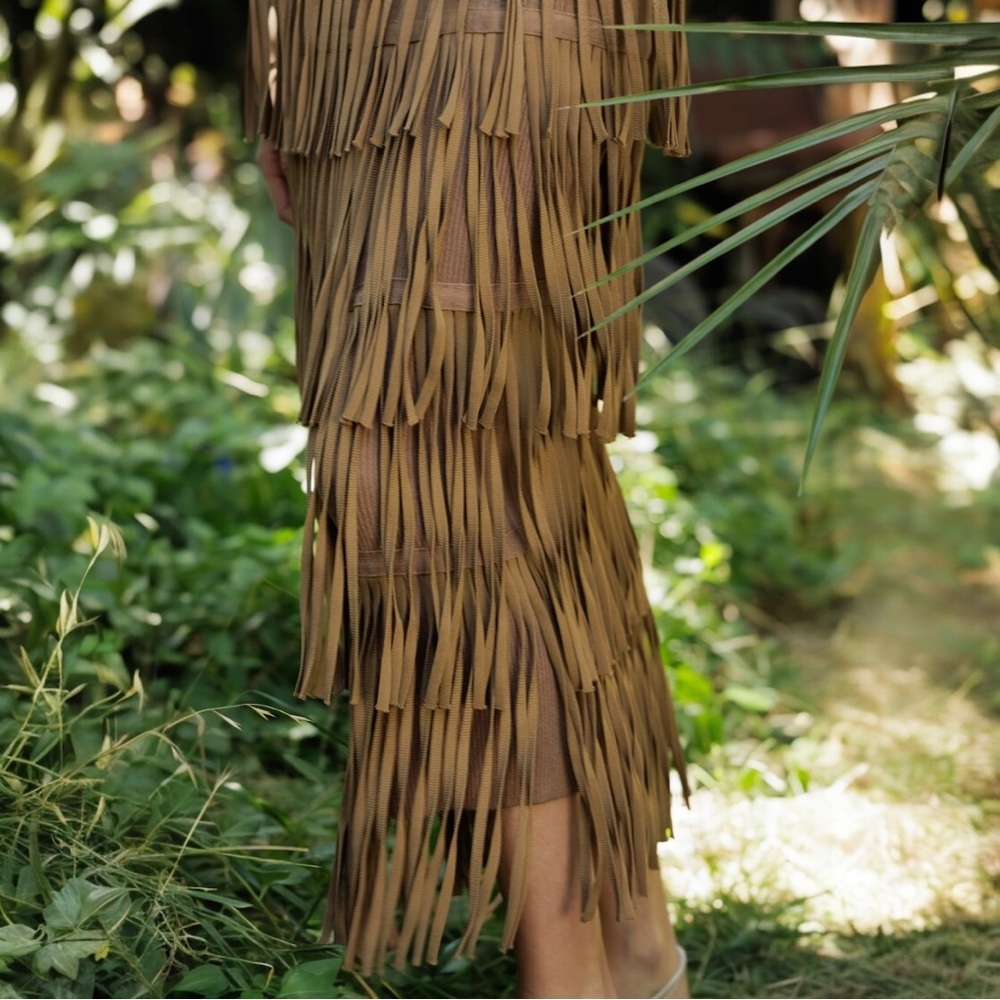 Fringe Detail Knit Tank Dress - Picture 9 of 10